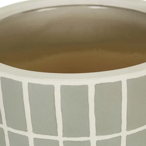 tiled grey plant pot