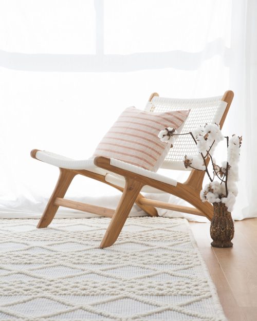 white accent chair