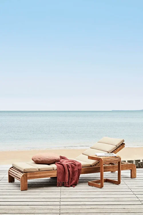 white outdoor lounger