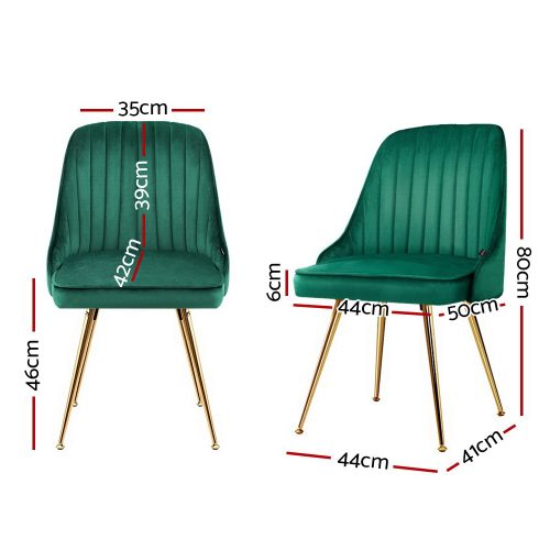 green velvet chairs