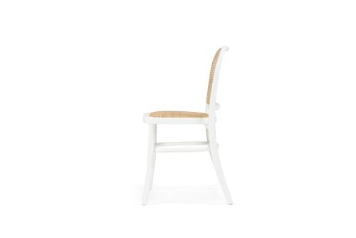 white stacking chair