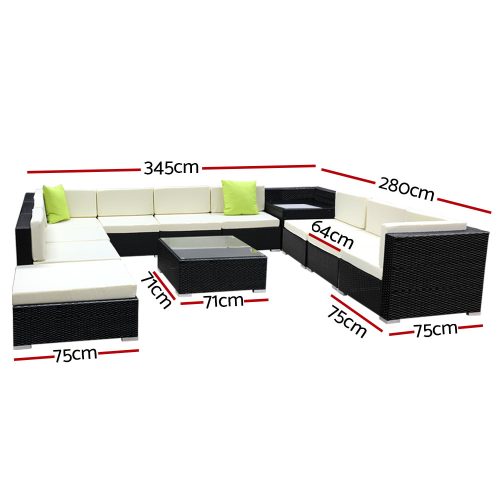12 piece patio lounge set