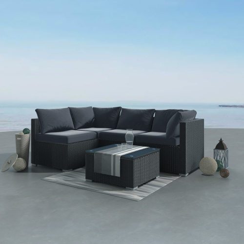 Bondi lounge set black