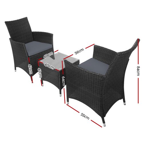 Gardeon outdoor wicker set