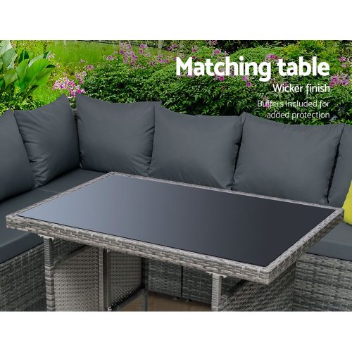 backyard dining setting