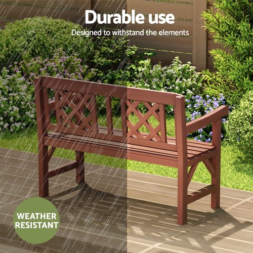 garden bench natural finish