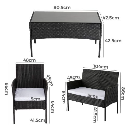 garden sofa set 4 seater