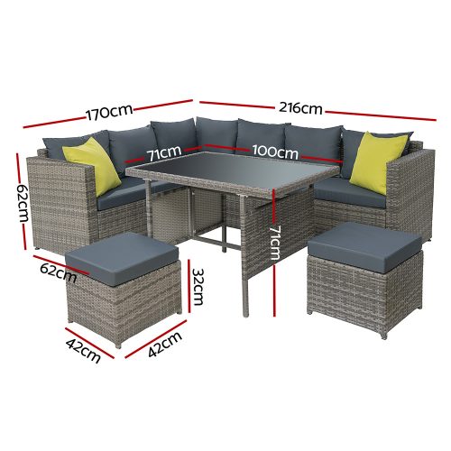 grey outdoor wicker chairs