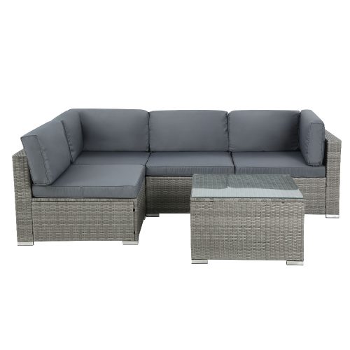 grey wicker sofa set