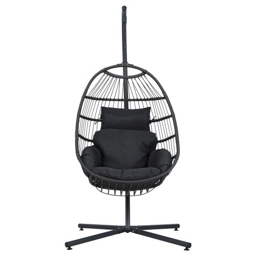 hanging chair grey wicker