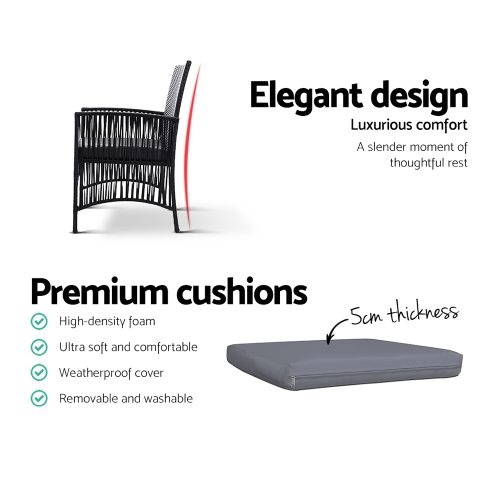 modern rattan patio set