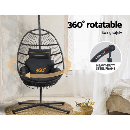 modern wicker pod seat