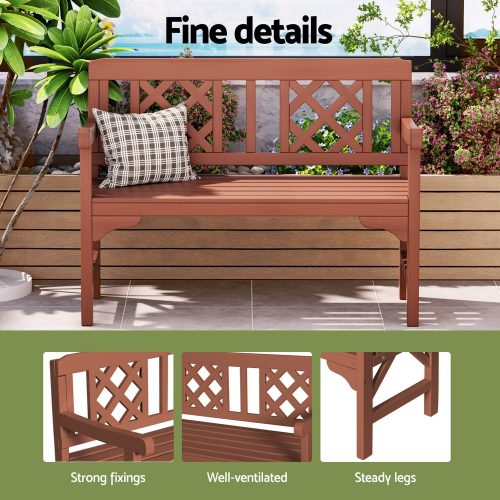 natural timber garden bench