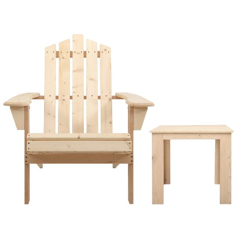 natural wood Adirondack set