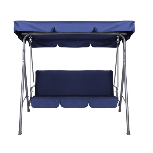 navy blue swing bench