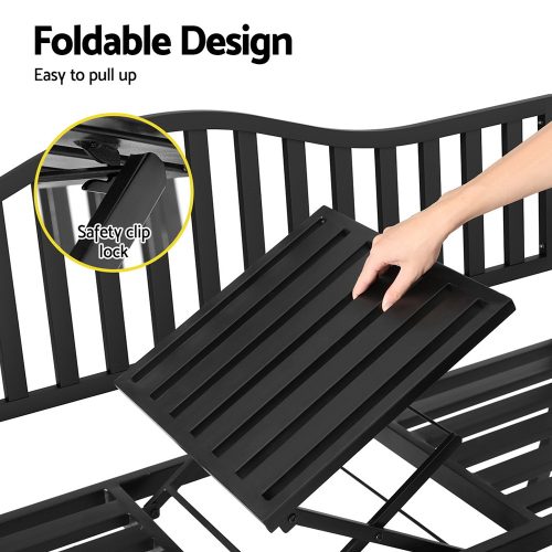 outdoor bench with table