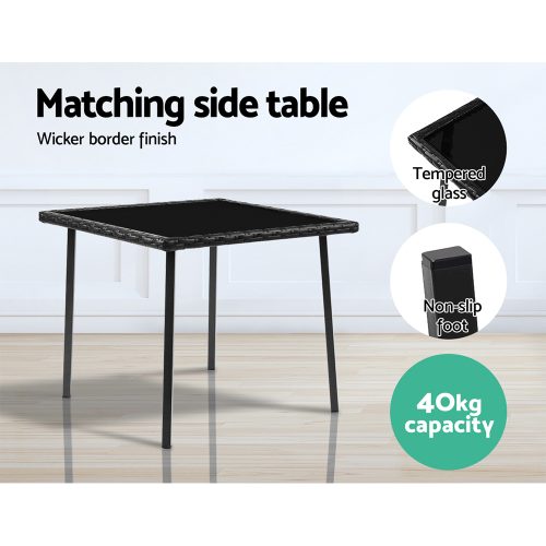 outdoor furniture black wicker