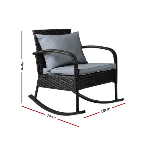 outdoor lounge rocking chair
