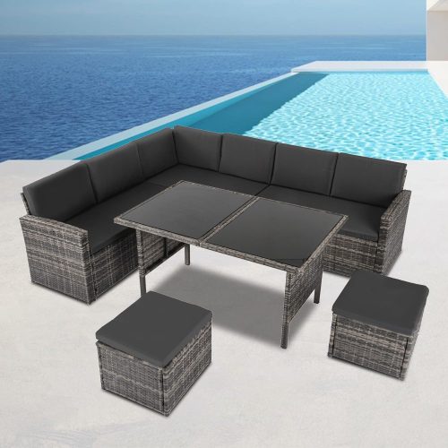 patio furniture with stools