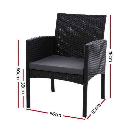 rattan dining chair set