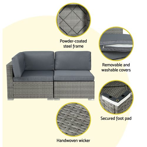 weatherproof wicker sofa
