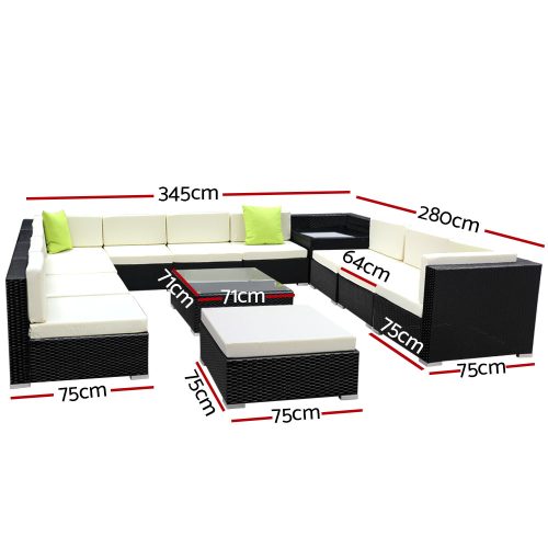 13-piece wicker lounge set