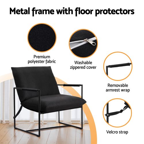 Artiss lounge chair black