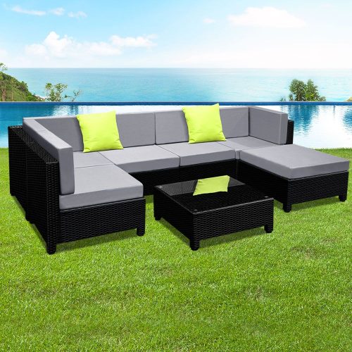Gardeon wicker couch set