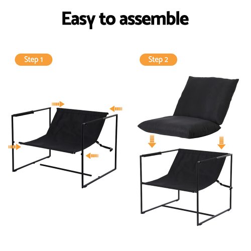 comfortable black armchair