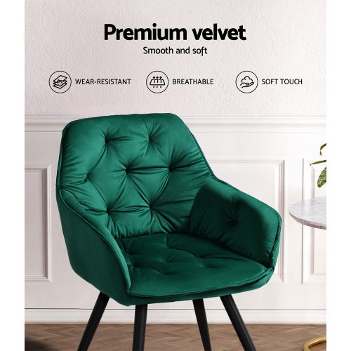 comfortable dining chairs green