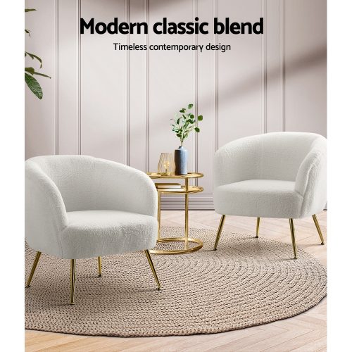 decorative lounge chair white