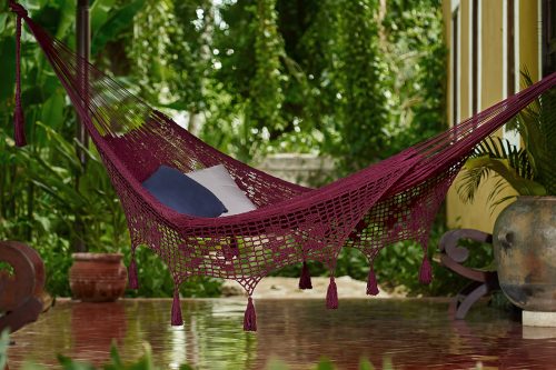 durable cotton hanging hammock