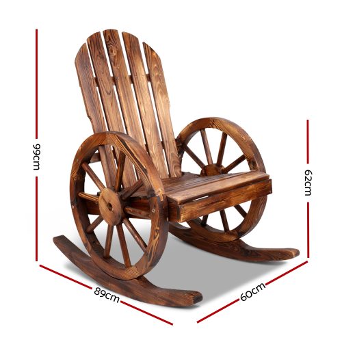garden rocking chair wood