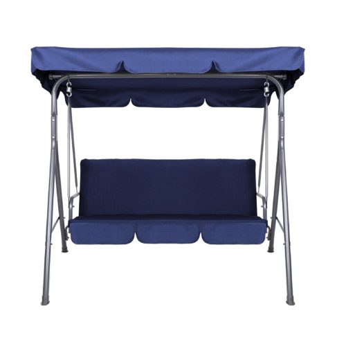 garden swing chair dark blue