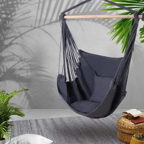 grey camping hammock chair