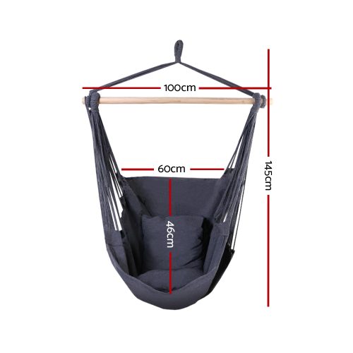 indoor outdoor hammock chair grey