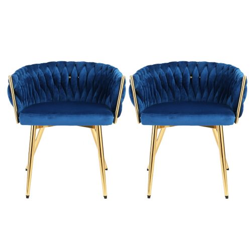 padded velvet armchair set