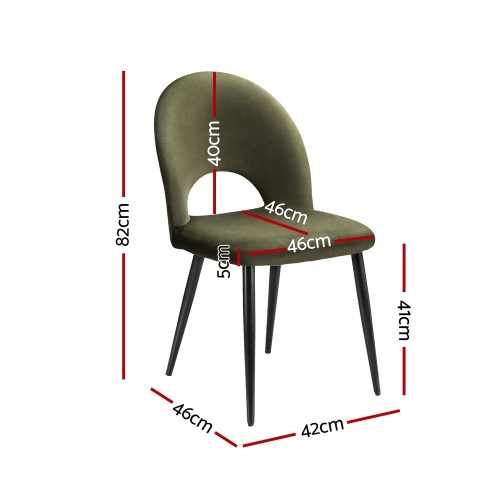 padded velvet dining chairs