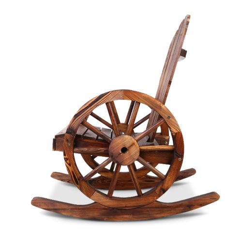 rustic rocking chair brown