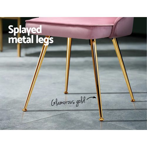 stylish pink dining chairs