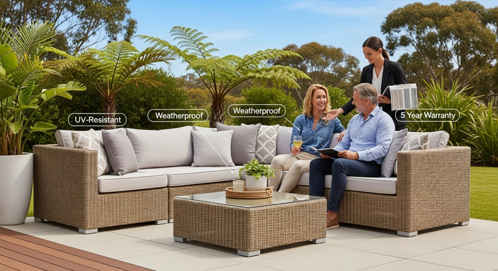 wicker outdoor lounges Australia