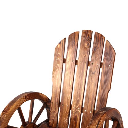 wooden patio rocking chair